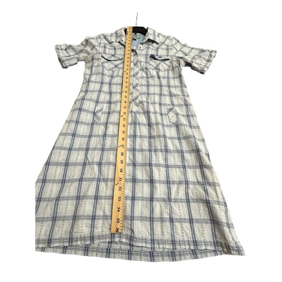 Horny‎ Toad 100% Cotton Snap Cuffed 3/4 Sleeves Medium Plaid Dress #EF3-4 - Picture 11 of 12